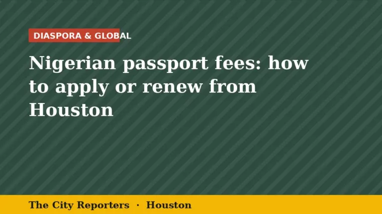 The City Reporters graphic: Nigerian passport fees: how to apply or renew from Houston