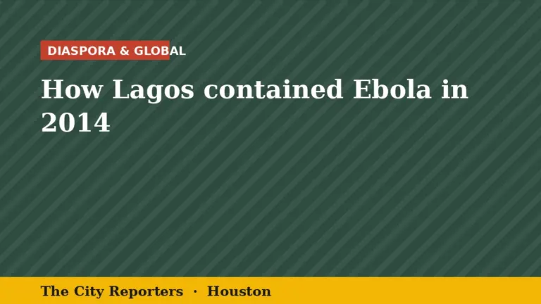 The City Reporters graphic: How Lagos contained Ebola in 2014
