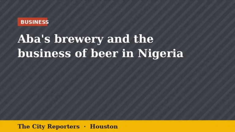 The City Reporters graphic: Aba's brewery and the business of beer in Nigeria