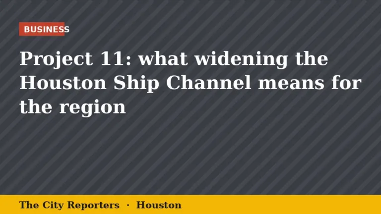 The City Reporters graphic: Project 11: what widening the Houston Ship Channel means for the region